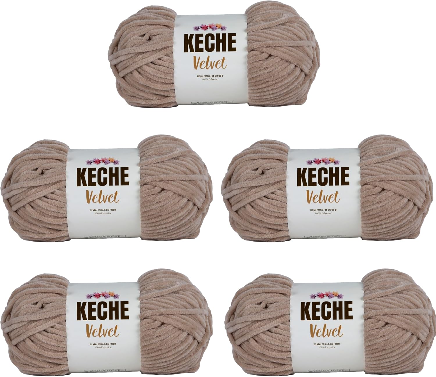 Keche Velvet Chenille Yarn for Crocheting Soft Baby Blankets