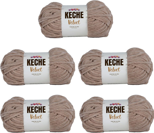 Keche Velvet Chenille Yarn for Crocheting Soft Baby Blankets