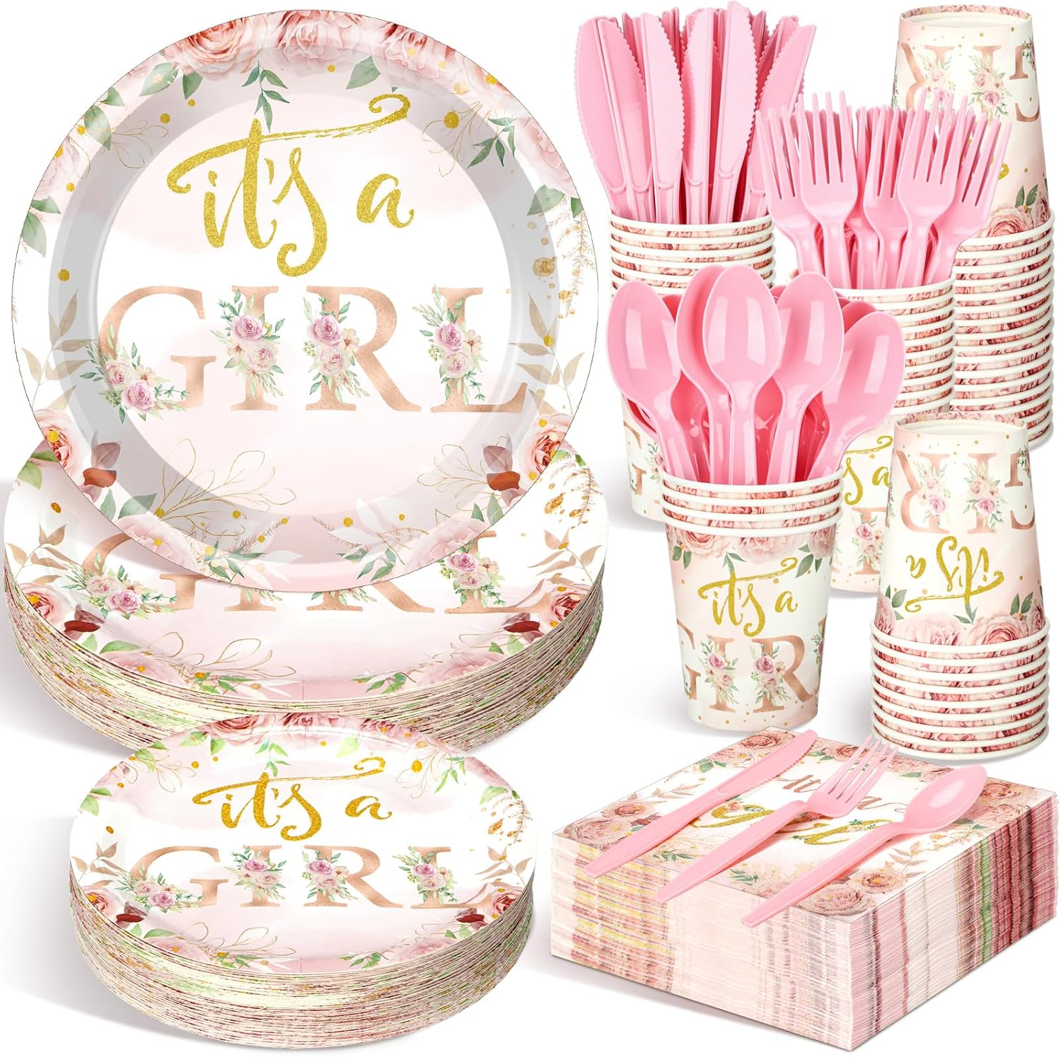 350 Pcs Baby Shower Plates Set for Memorable Celebrations