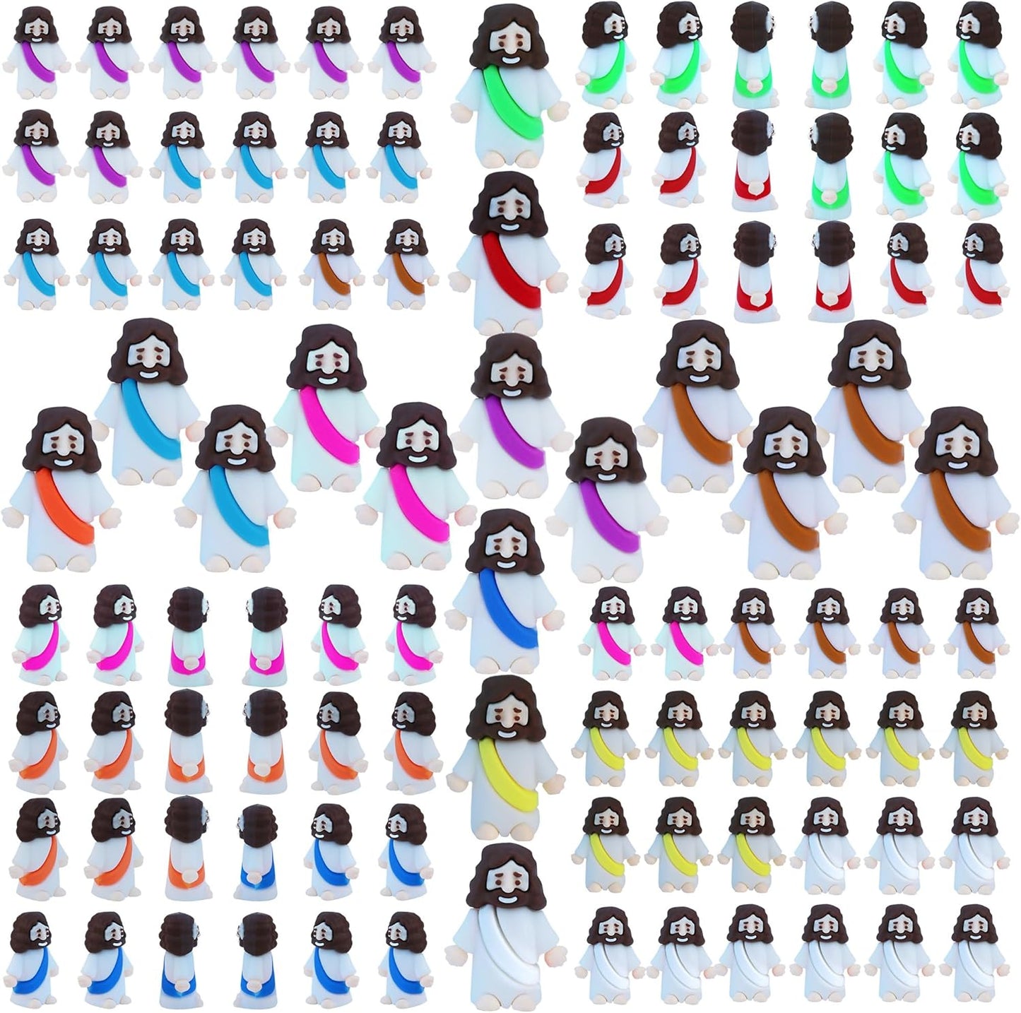 400 Pcs Mini Jesus Figures for Easter and Religious Events