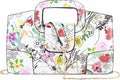 ZLMBAGUS Women Vintage Flap Tote Top Handle Satchel - Elegant White