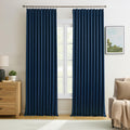 Navy Blackout Curtains 72 x 84 2 Panels - Thermal Insulated Room
