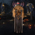 72.8 in Life-Size Halloween Animatronic Skeleton - Lighted Eyes