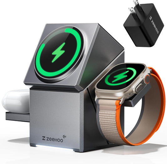 ZEEHOO 3-in-1 Fast Wireless Charging Station