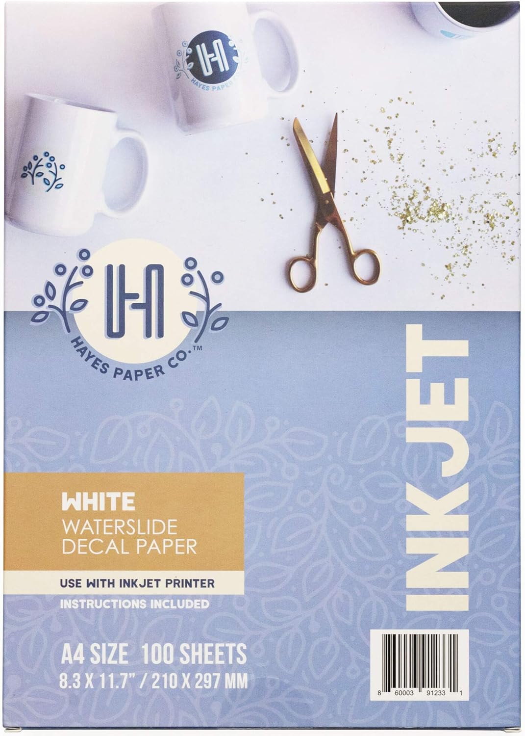 Waterslide Decal Paper for Inkjet Printers - 100 Sheets