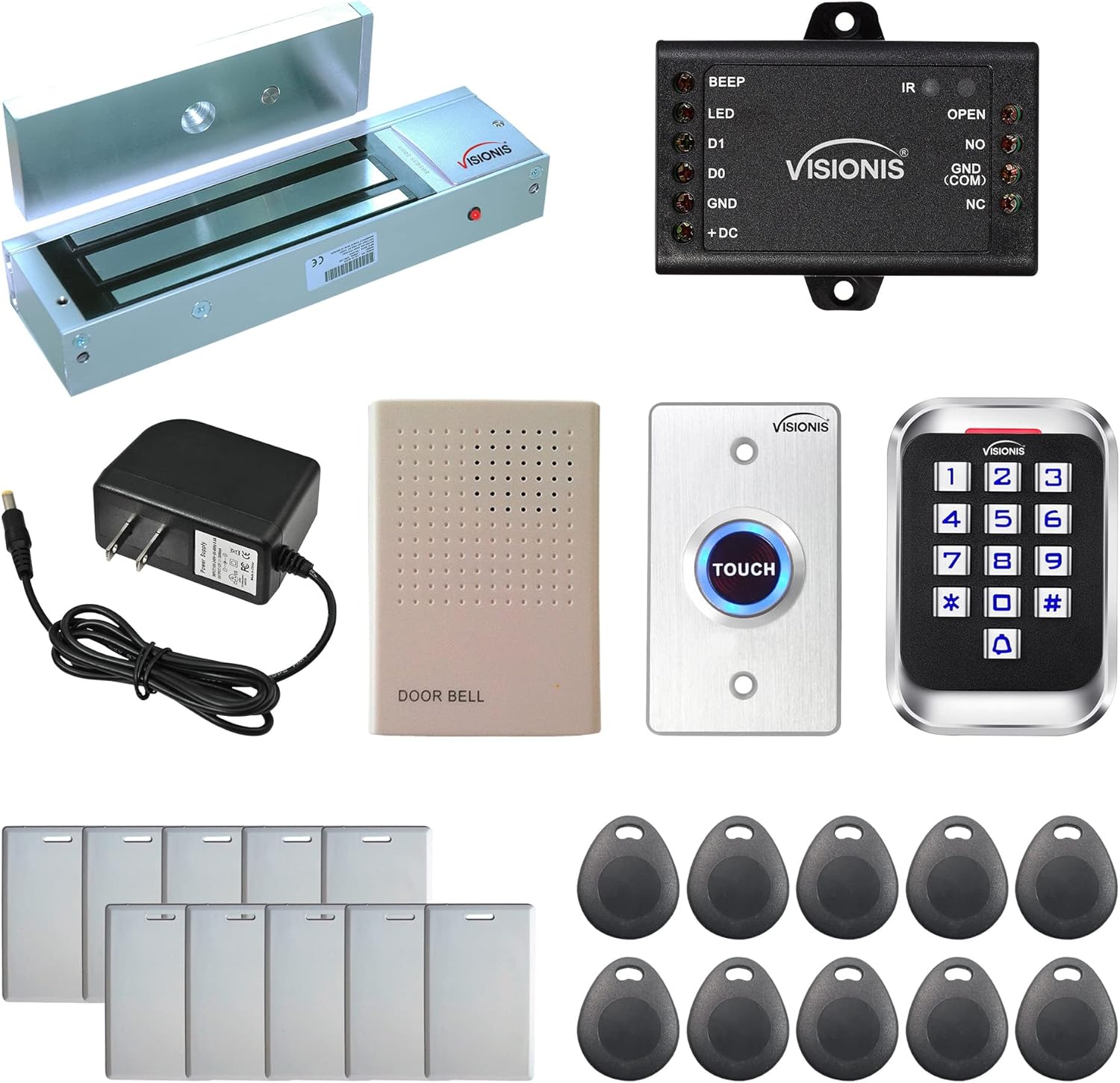 Visionis FPC-5620 One Door Access Control Kit with Maglock