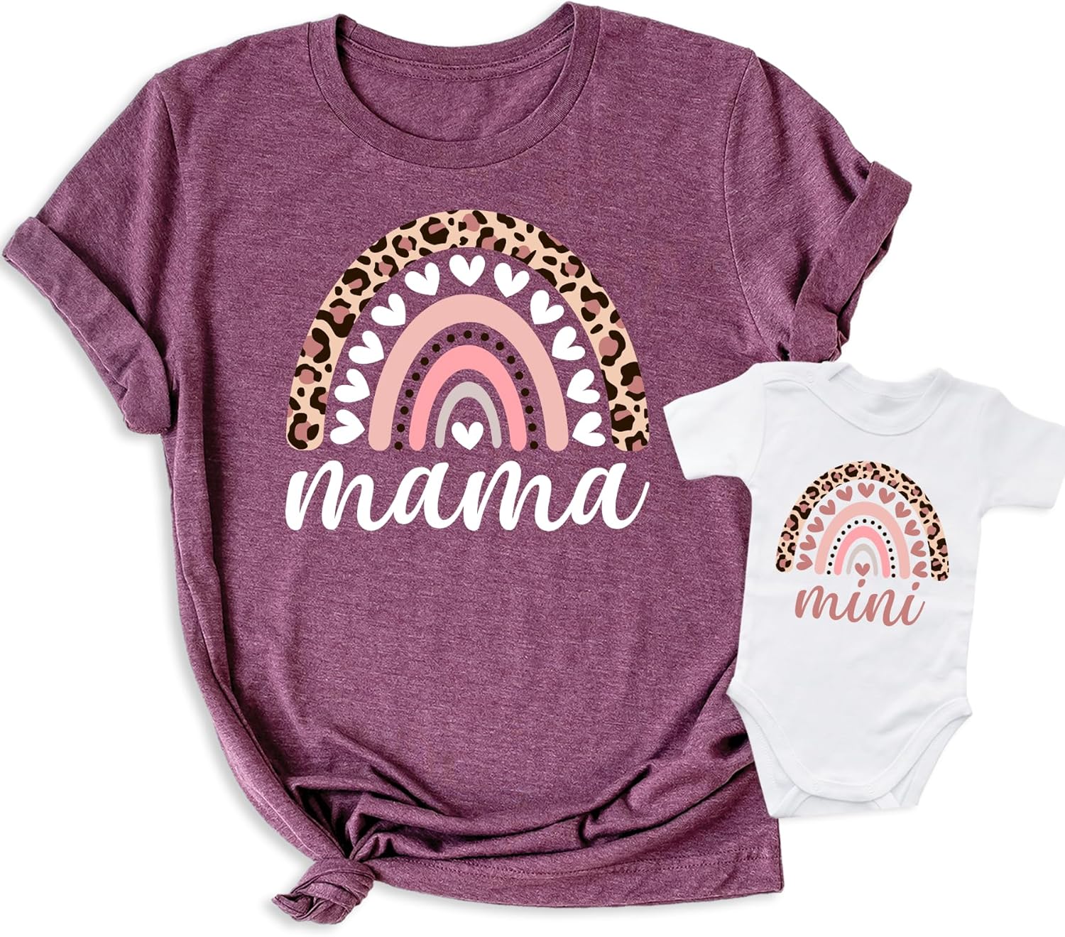 Matching Mama and Mini Shirts for Cute Rainbow Family Outfits