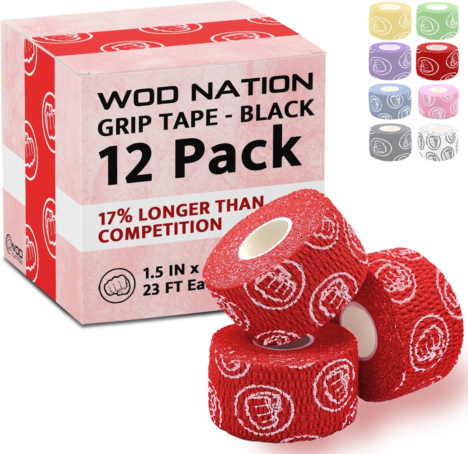 WOD Nation Flexible Hook-Grip Athletic Tape for Weightlifting