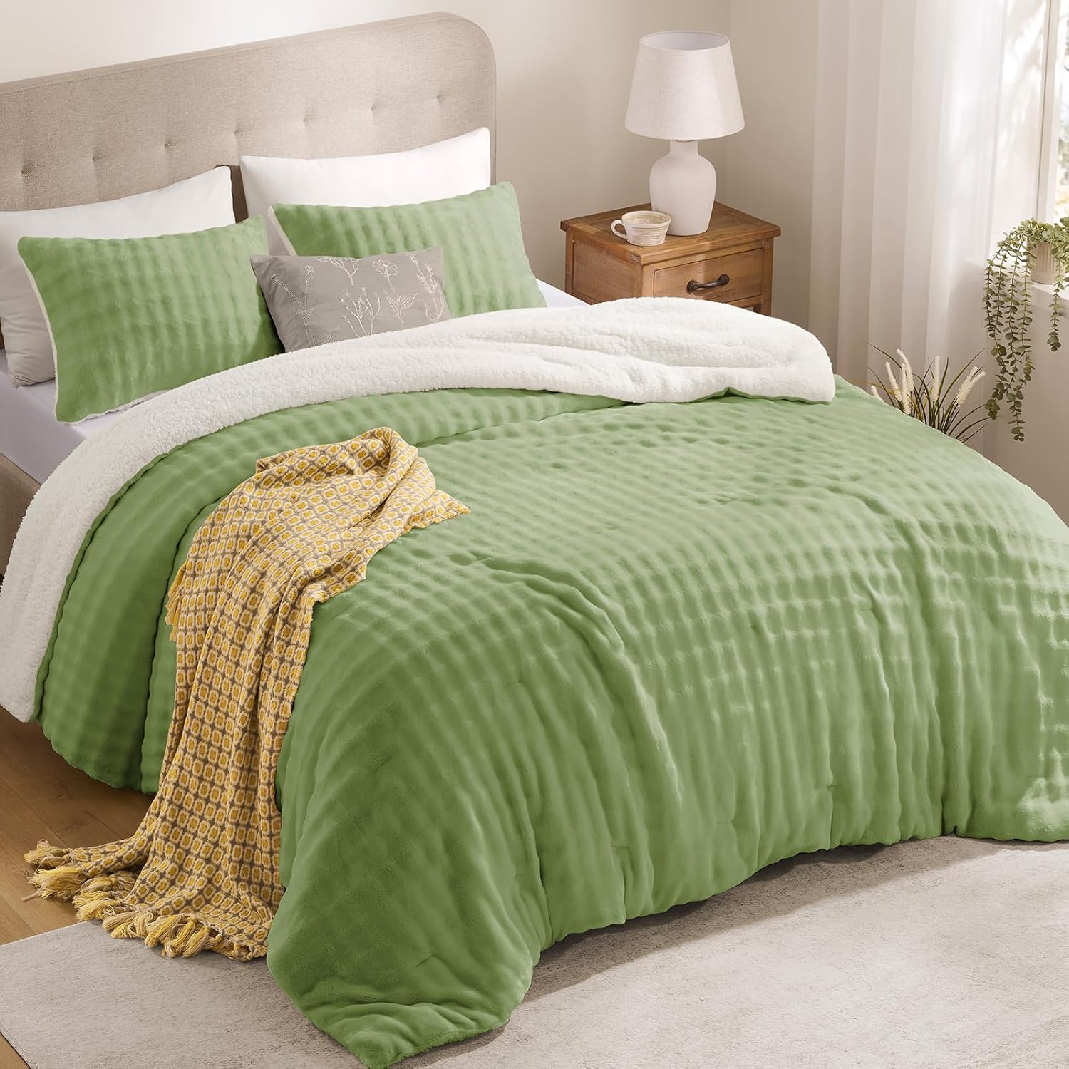 Downluxe Micromink Sherpa King Comforter Set for Cozy Nights
