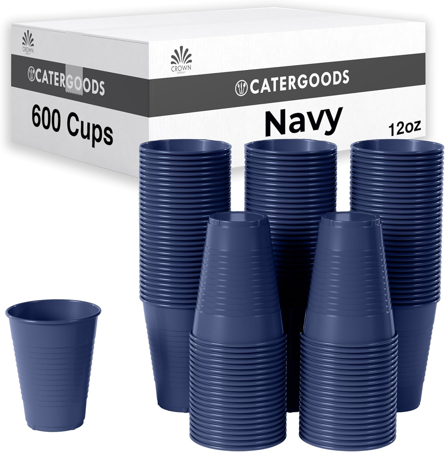 Party Solids Dark Navy Plastic Cups - Perfect for Any Event
