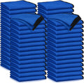 Microfiber Towels 60 Pack 16 in x 16 in - Large Blue Cleaning Cloths