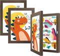 BAIJIALI Brown Art Frames for Kids Artwork - Holds 150 Drawings