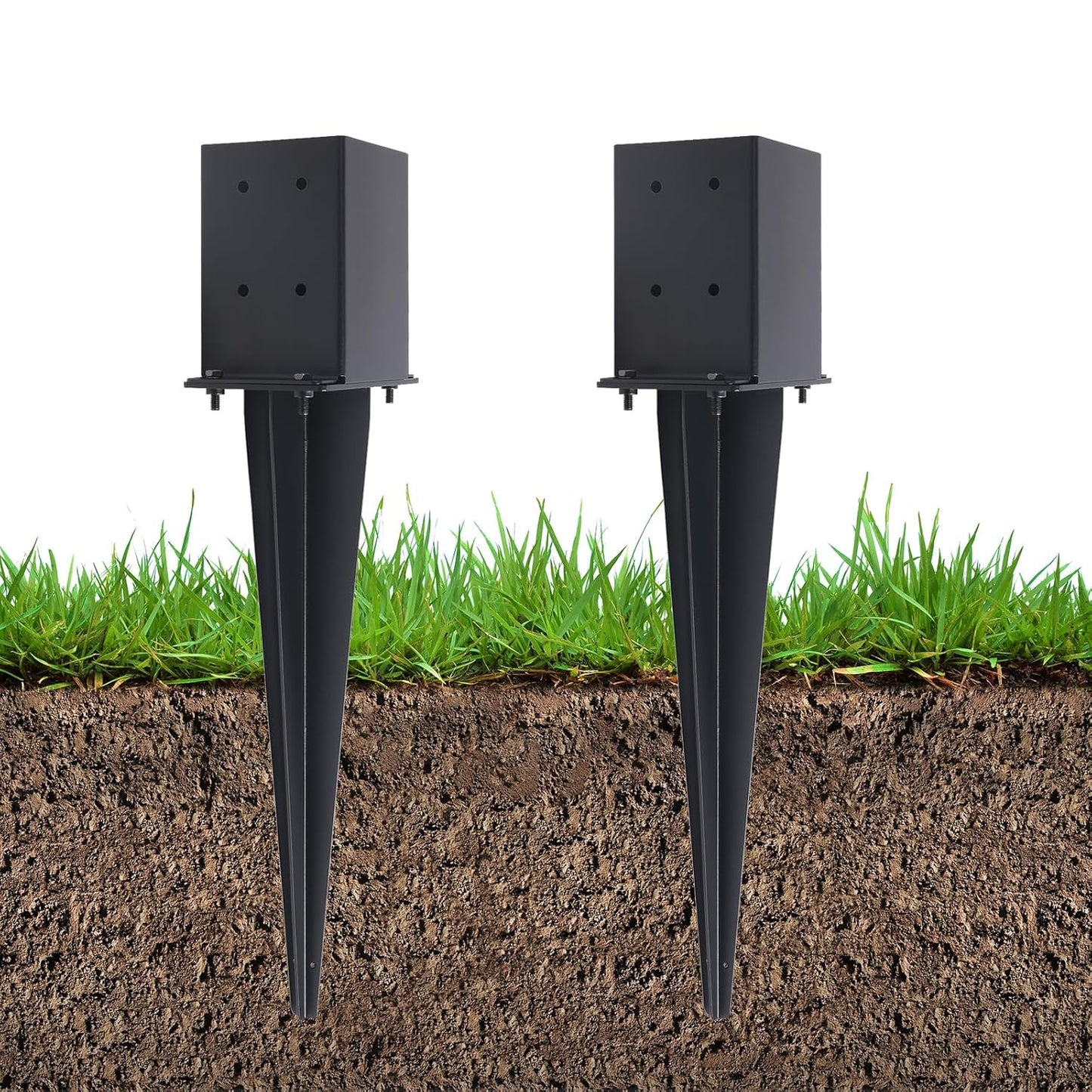 Heavy Duty Metal Fence Post Anchor Ground Spike for Decks