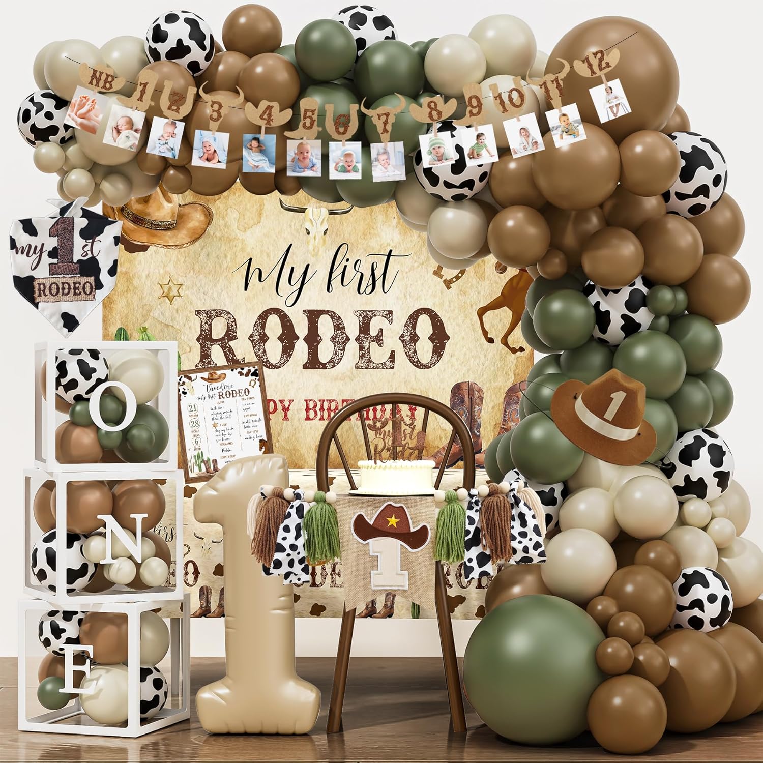 Western Cowboy 1st Birthday Decorations for My First Rodeo