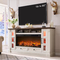 Farmhouse Entertainment Center with Electric Fireplace