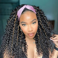 Headband Wig Curly 1B/27 Deep Wave 16 in Human Hair - Easy Wear