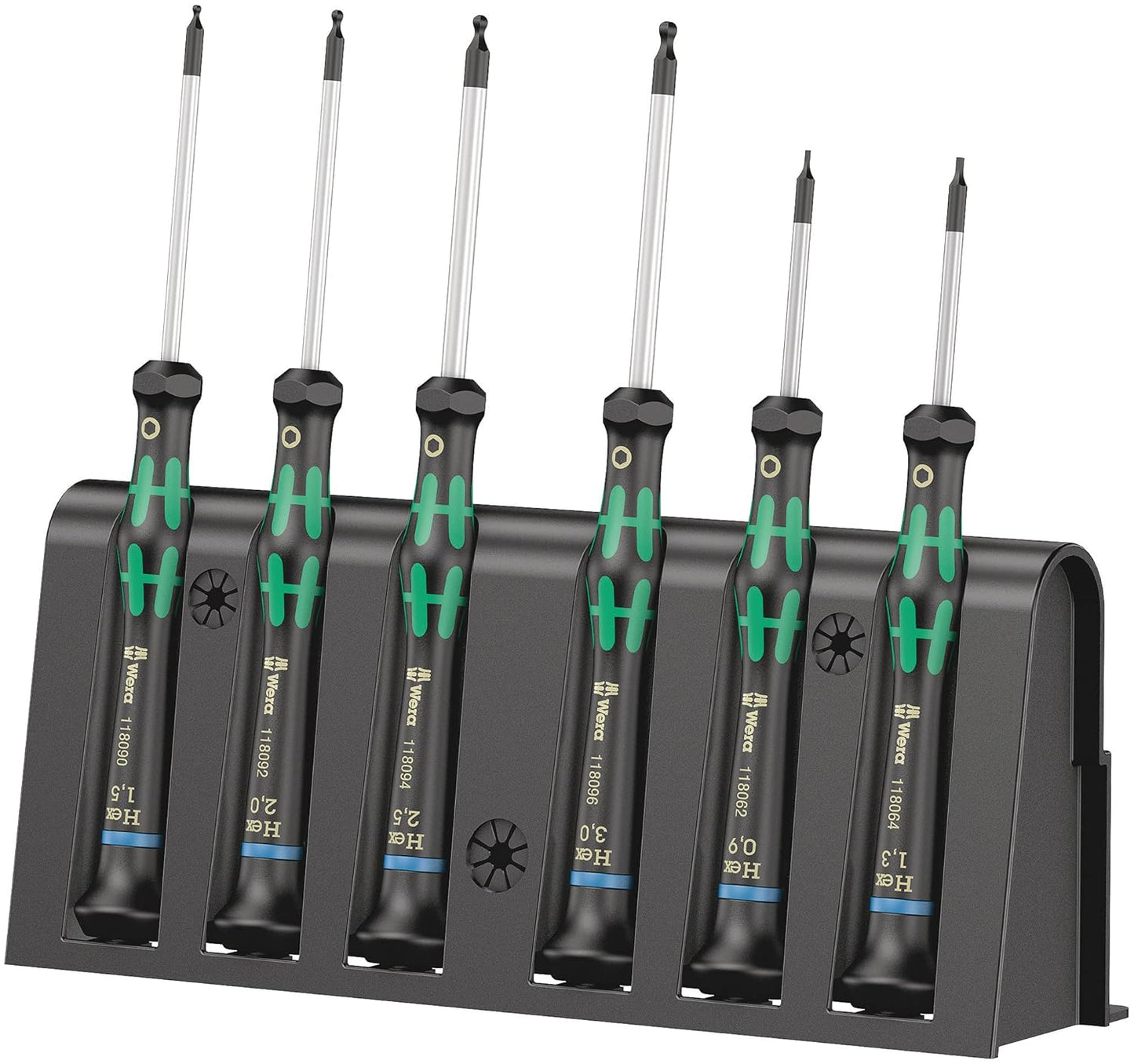 Wera 2052/6 Kraftform Micro Ballhead Hexagon Screwdriver Set