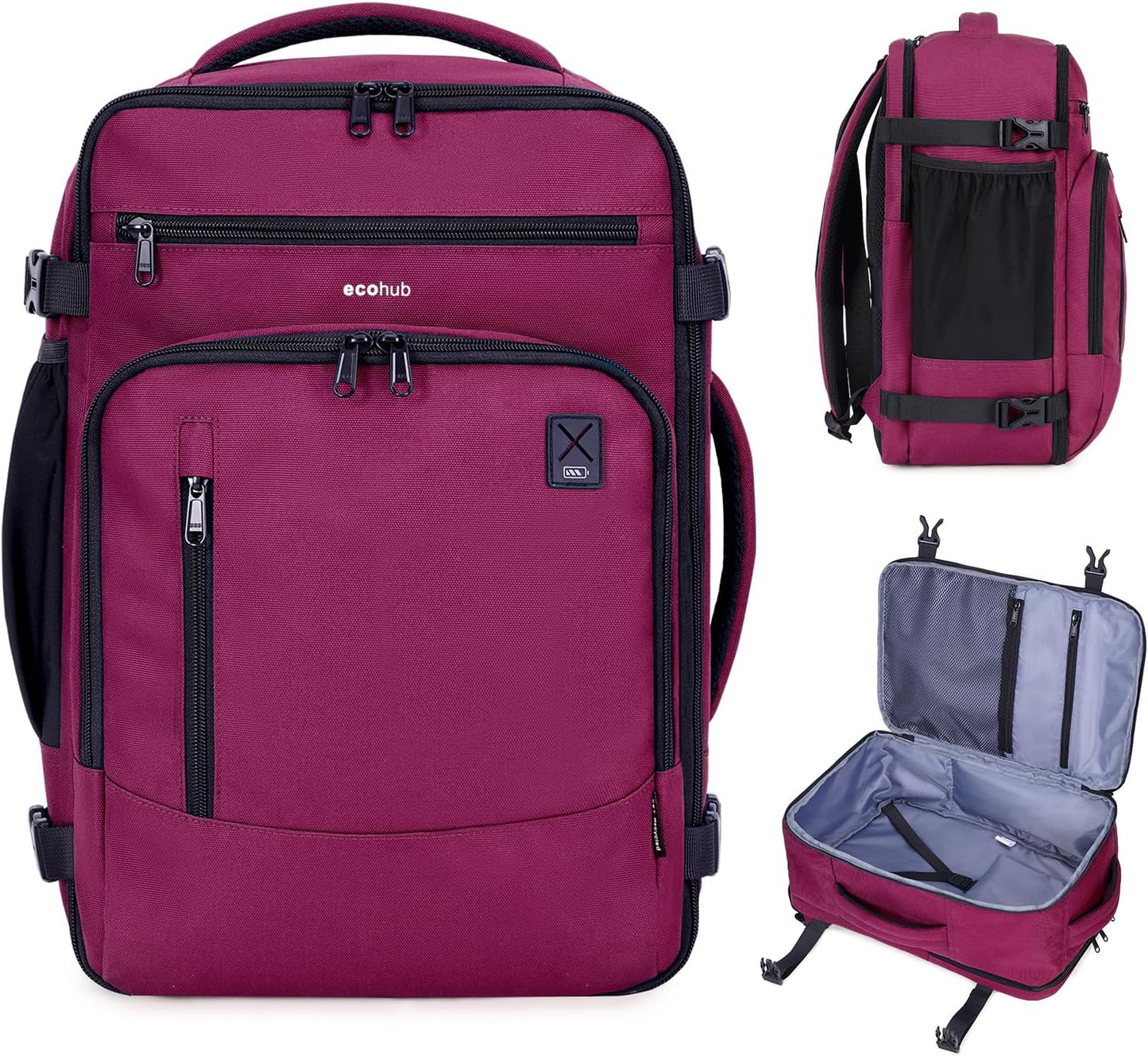 ECOHUB 17 Small Travel Backpack for United Airlines Travel