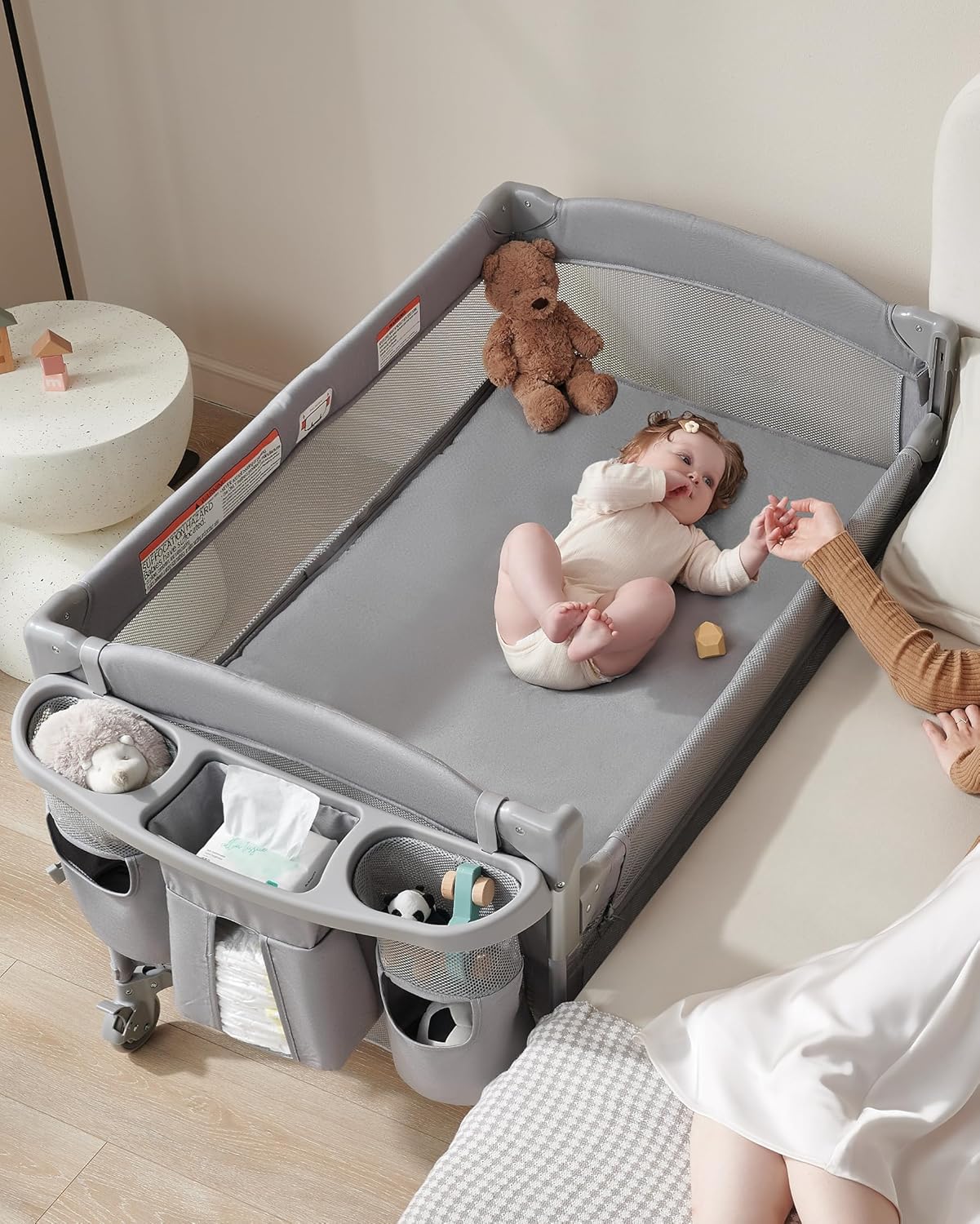 AirClub 4 in 1 Baby Bassinet Bedside Sleeper for Newborns