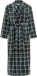 Mens Hooded Plush Fleece Robe Full Length Big and Tall - Thick, Warm
