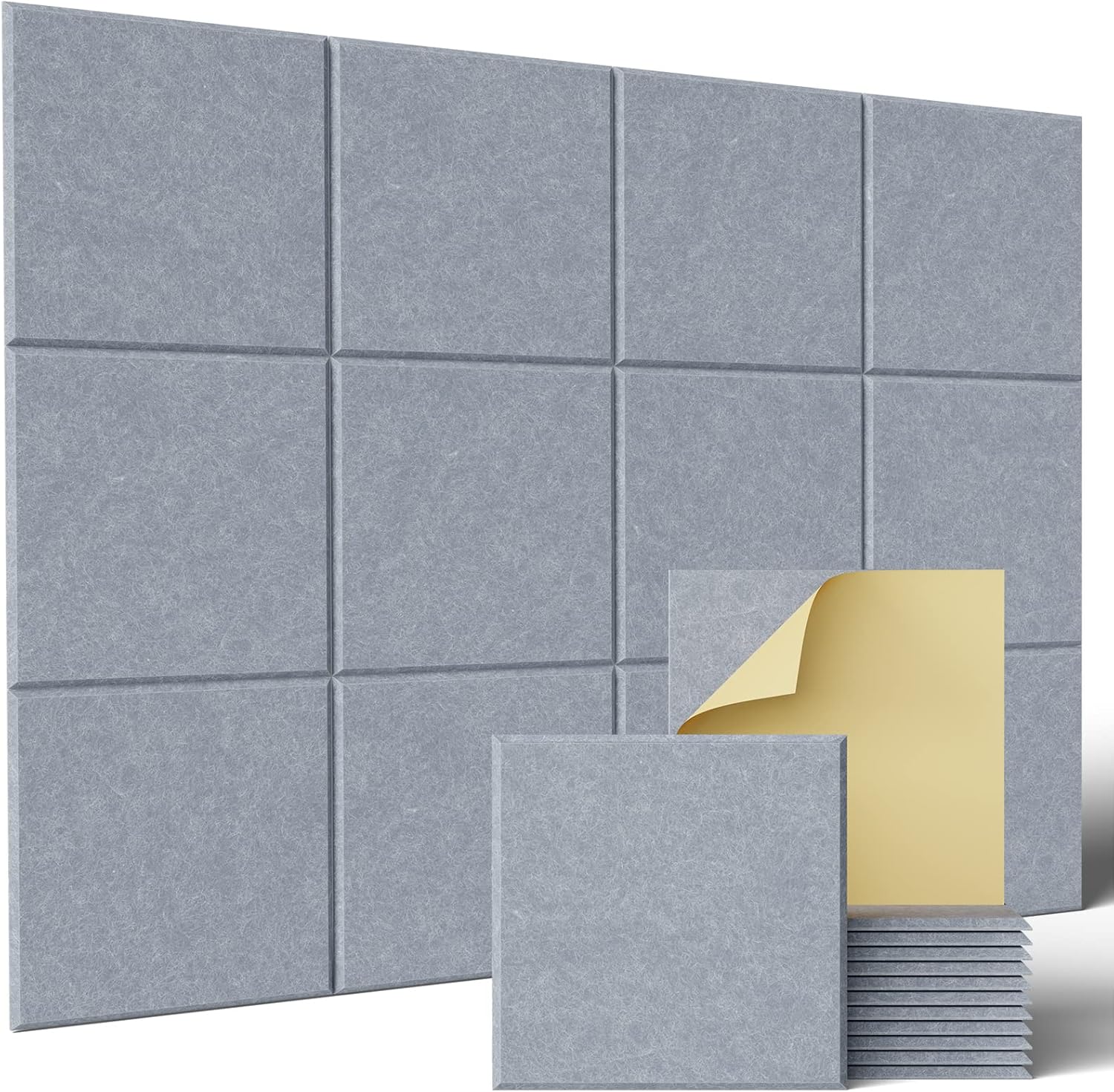 Sonicism 12 Pack Acoustic Wall Panels for Soundproofing Spaces