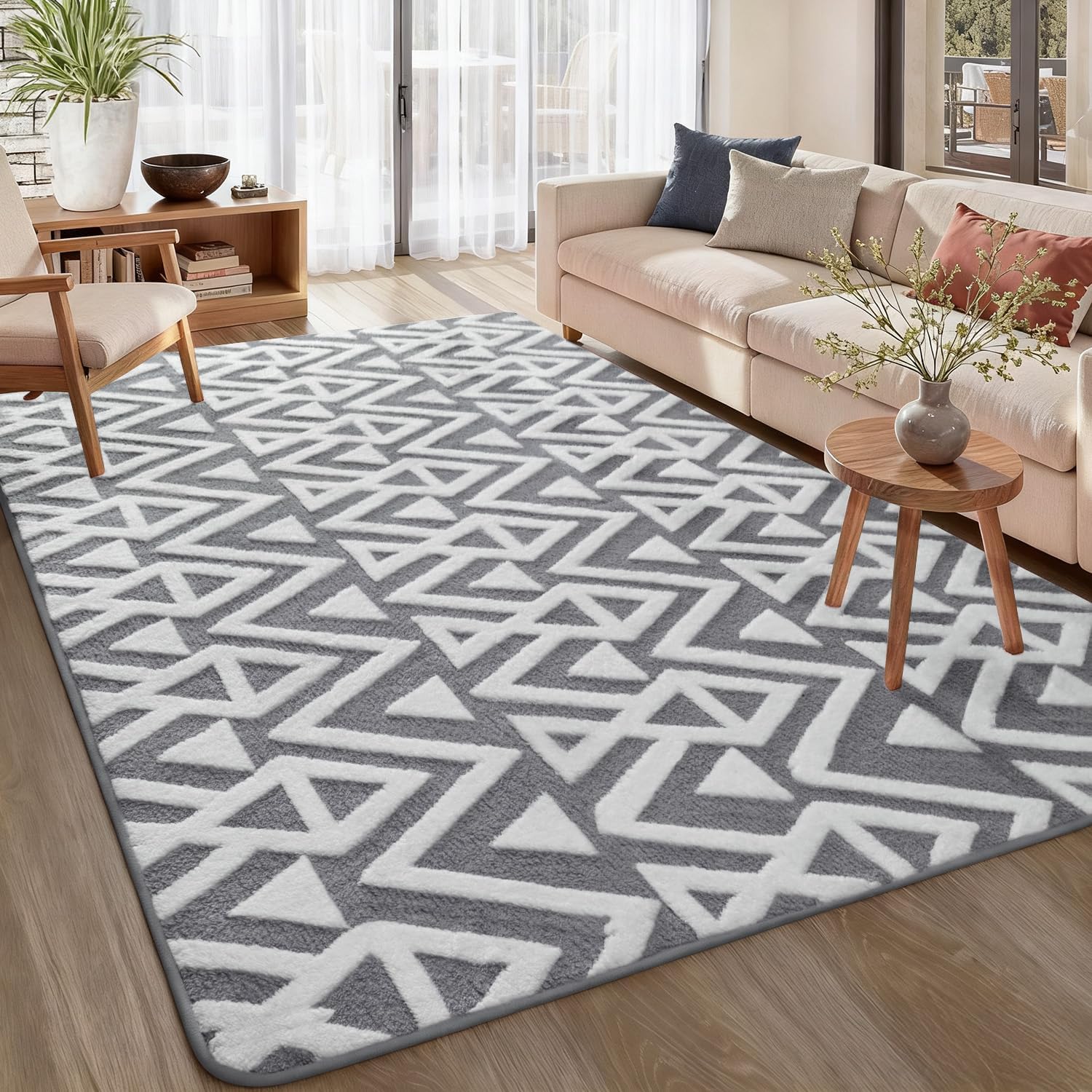 Ompaa Ultra Soft Shaggy Rugs for Bedroom and Living Room Decor