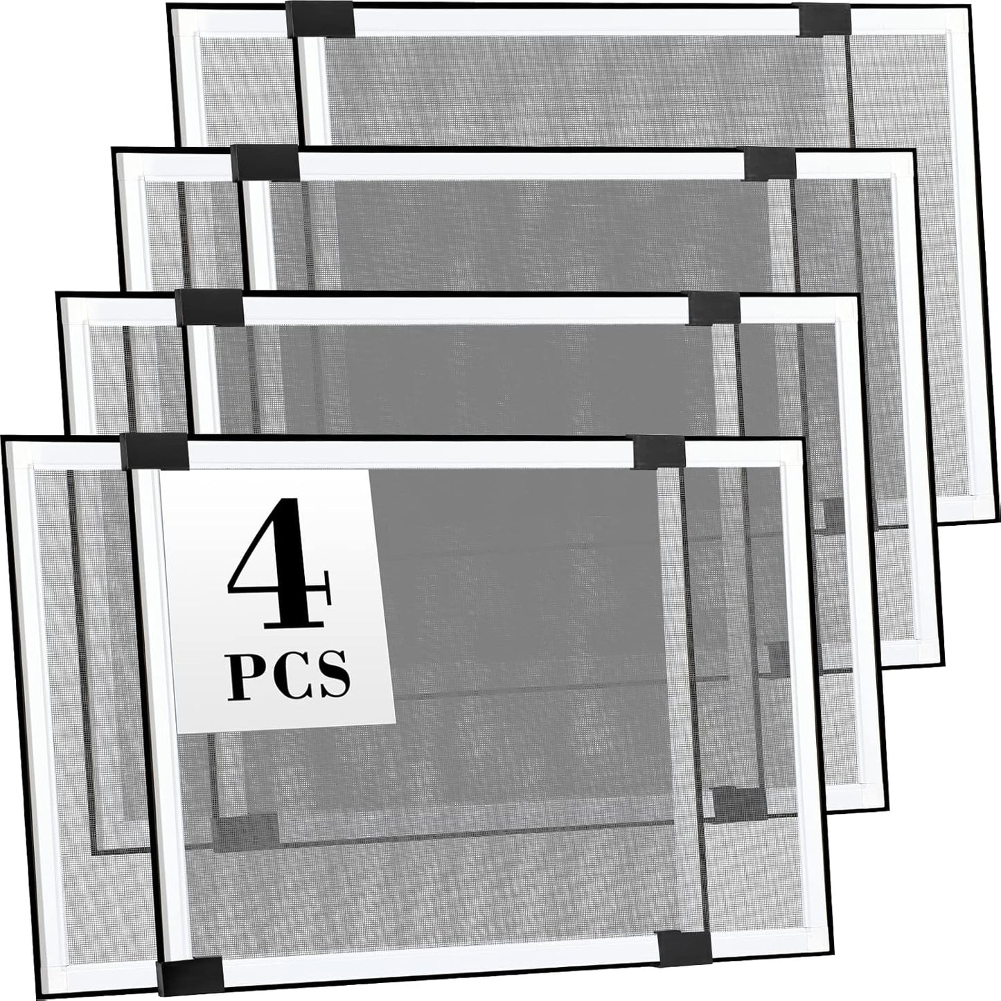 Adjustable Window Screen Mesh for Home - 4 Pcs Expandable Set