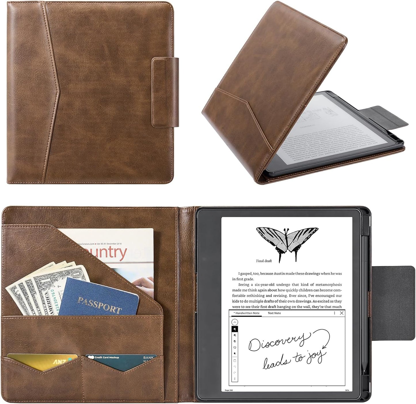 CoBak Premium PU Leather Case for Kindle Scribe 10.2in and More