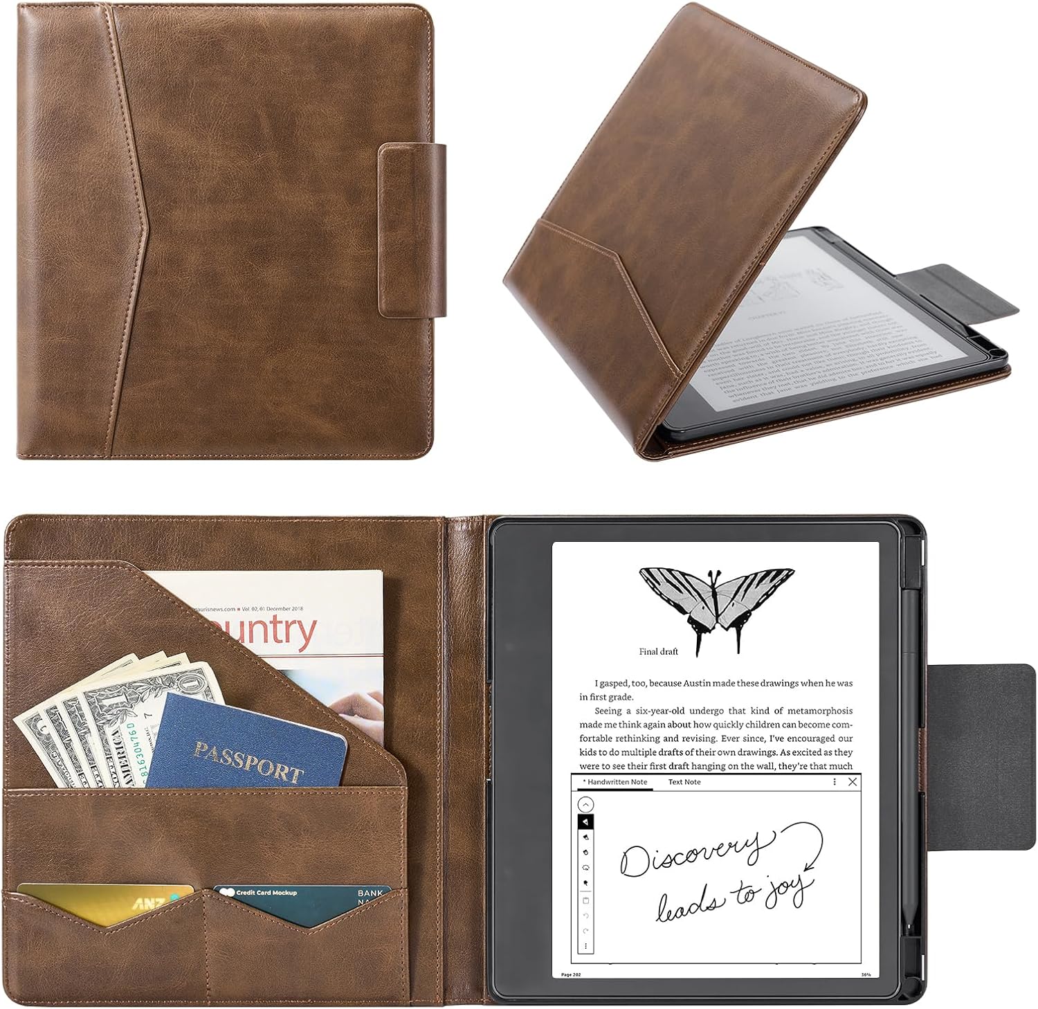 CoBak Premium PU Leather Case for Kindle Scribe 10.2in and More