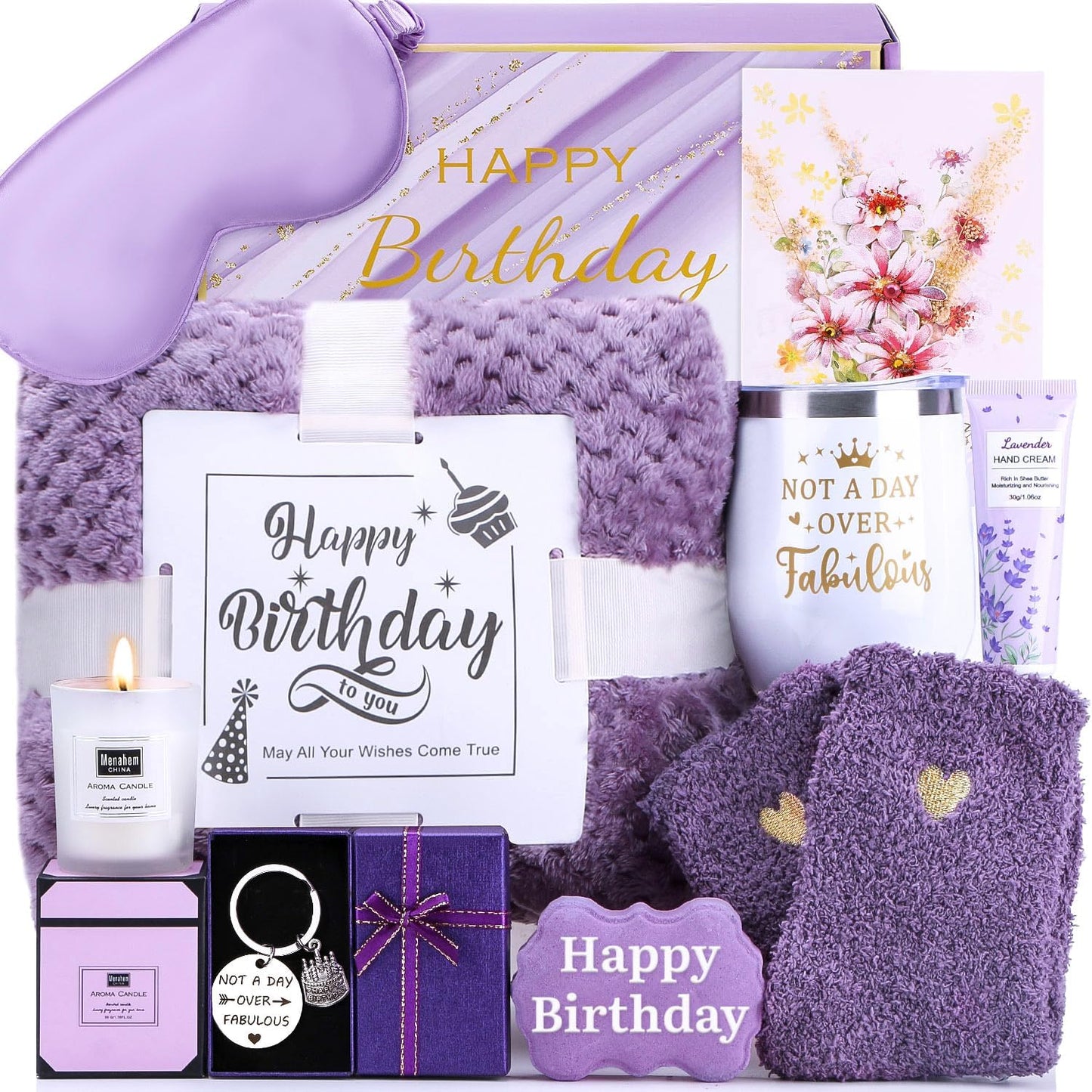 Birthday Gifts for Women by BaiCai - Unique Spa Basket