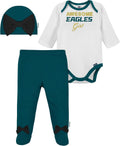 NFL Baby Girls Footed Pant and Bodysuit Gift Set - Eagles Fan