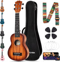 Soprano Sunburst Ukulele 21 in - Beginner Bundle and Gig Bag