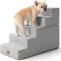 Dog Stairs for High Bed 22.5 in 5-Step Pet Steps - Stable Foam Ramp