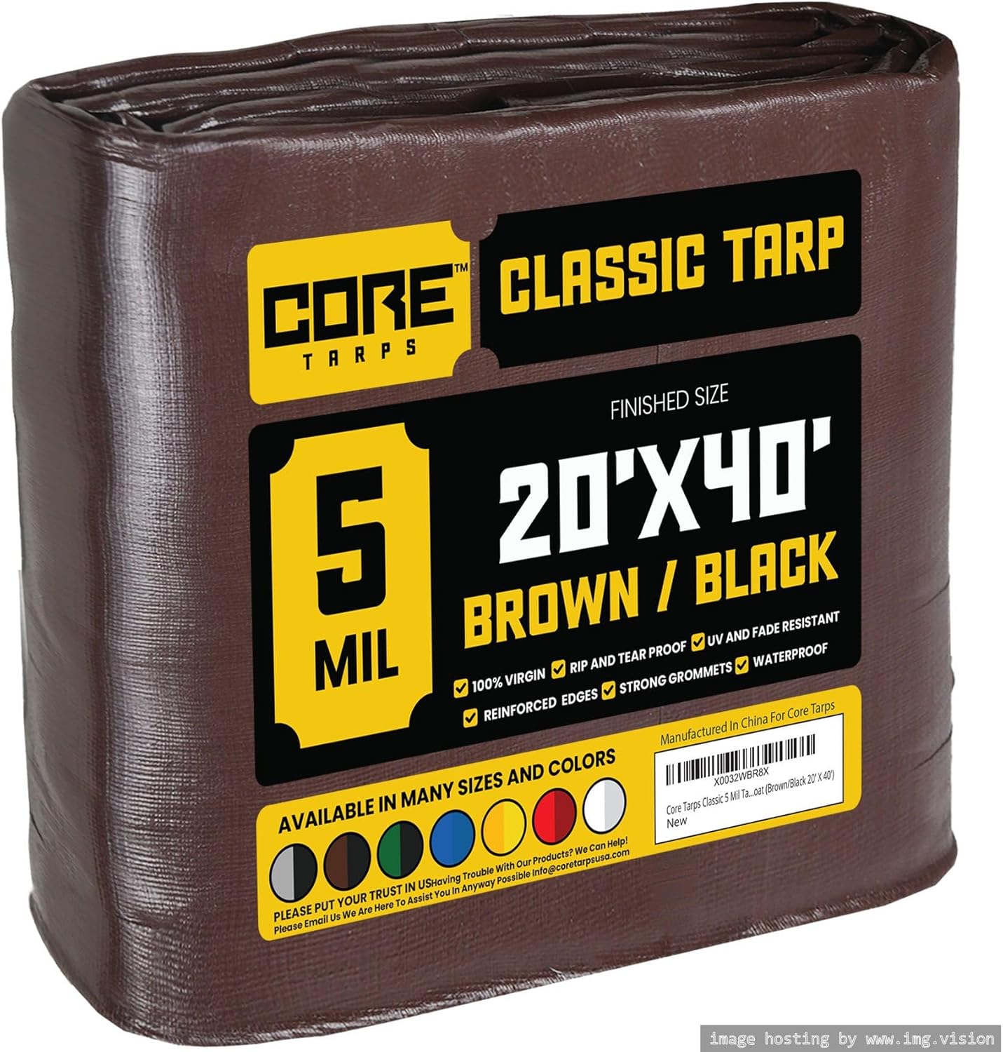 Core Tarps Classic 5 Mil Tarp Cover for All Weather Needs