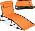 Patio Chaise Lounge Chair Folding Recliner - Portable Comfort
