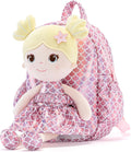 Toddler Backpack for Girls - Plush Doll Dress Design 11 in