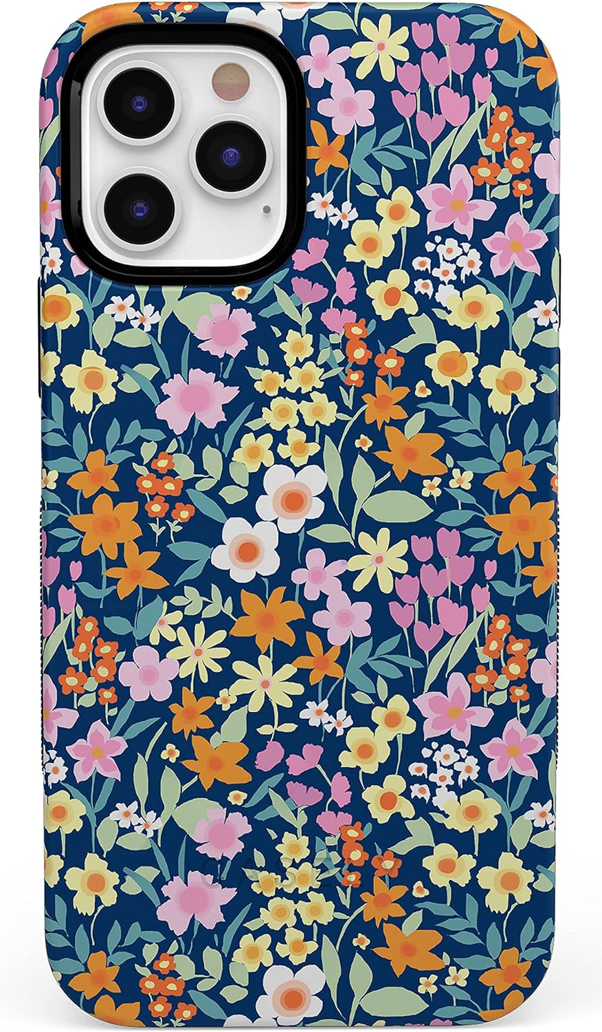 Casely iPhone 12 Pro Max Case - Full Bloom Navy Floral Design