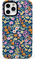 Casely iPhone 12/12 Pro Case Compatible with MagSafe - Navy Full Bloom