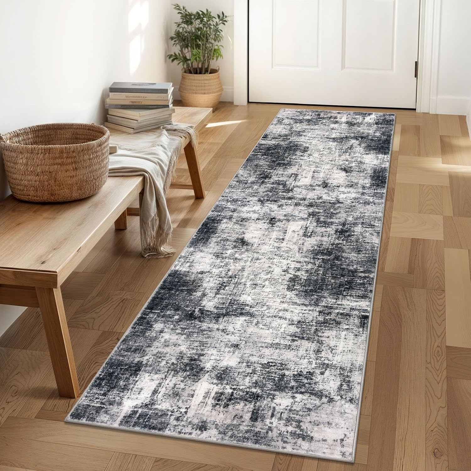 IOHOUZE Abstract Runner Rug 2x6 Ft for Hallways and Kitchens