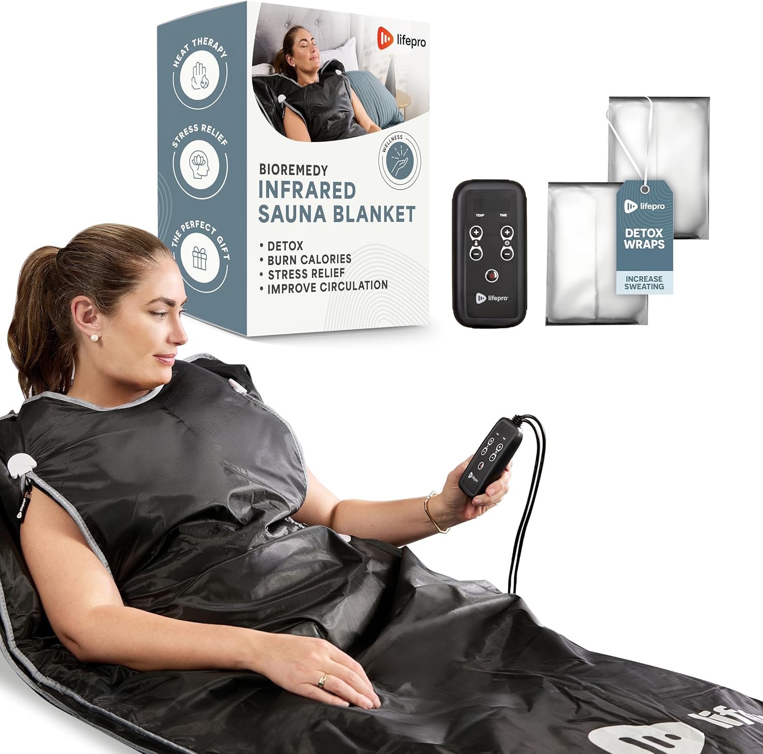 Lifepro BioRemedy Infrared Sauna Blanket for Relaxation & Detox