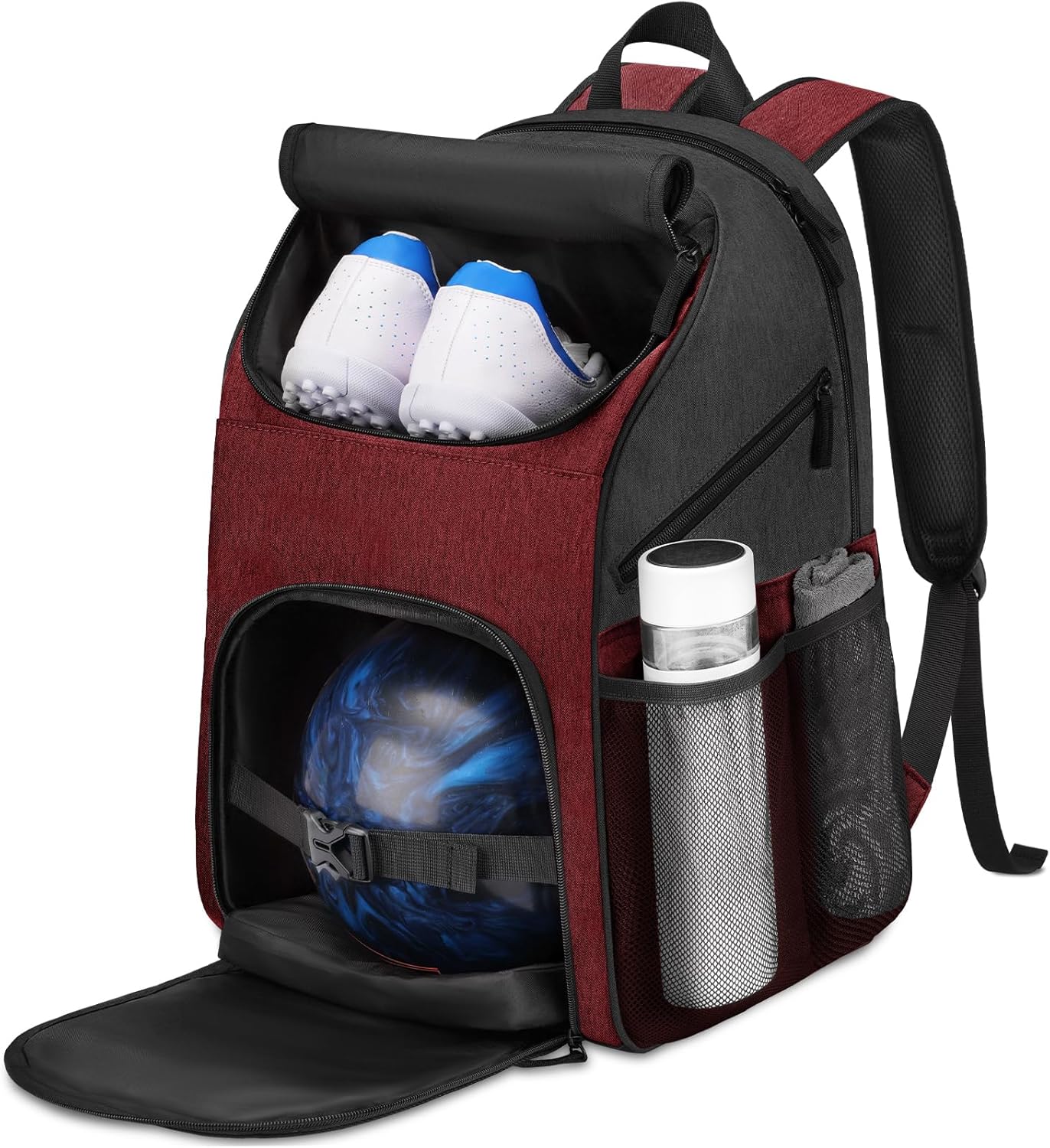 Bosynoy Bowling Backpack with Shoe Compartment for Easy Carrying