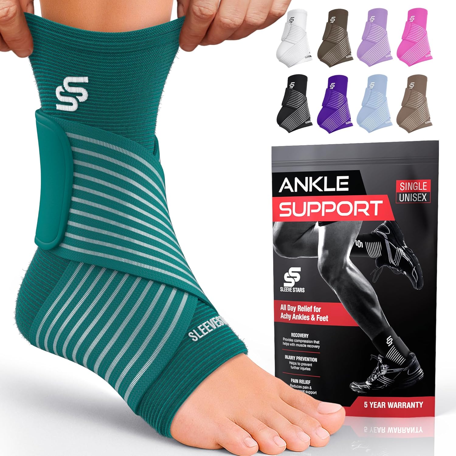 Sleeve Stars Ankle Brace for Men & Women - Compression Support