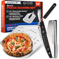 14ft Pizza Making Kit Set of 2 - Rocker Cutter & Perforated Peel