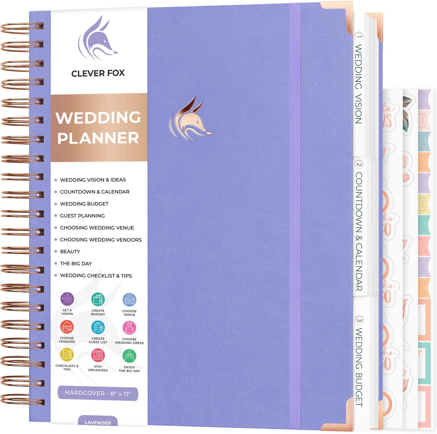Clever Fox Wedding Planner Notebook Organizer for Brides