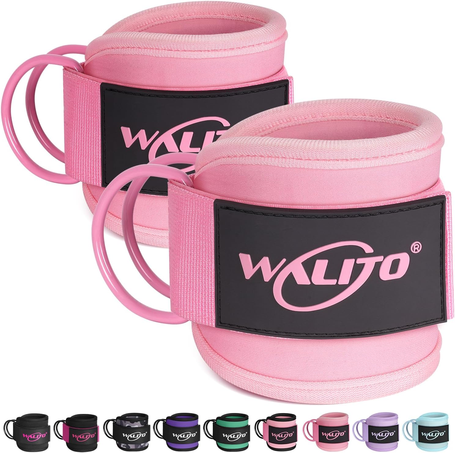 WALITO Pink Gym Ankle Straps - Enhance Glute Workouts!