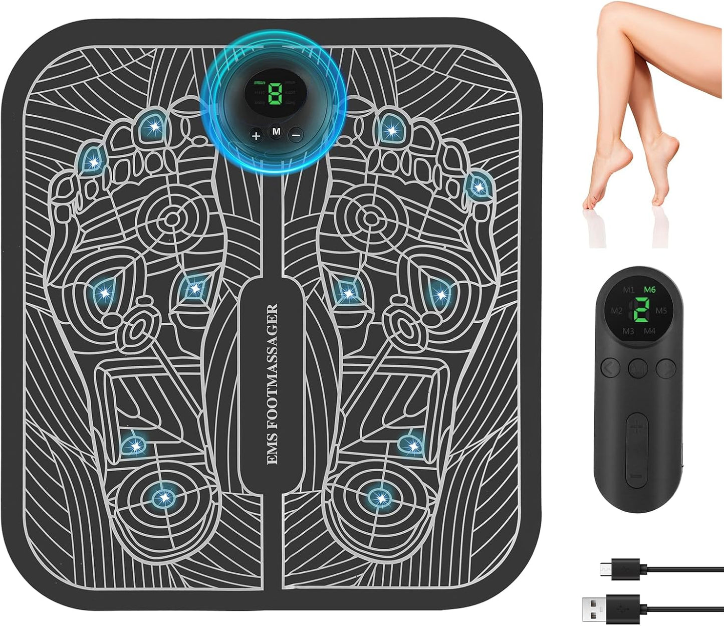 Health Expert Electronic Stimulator Foot Massager Mat for Relief