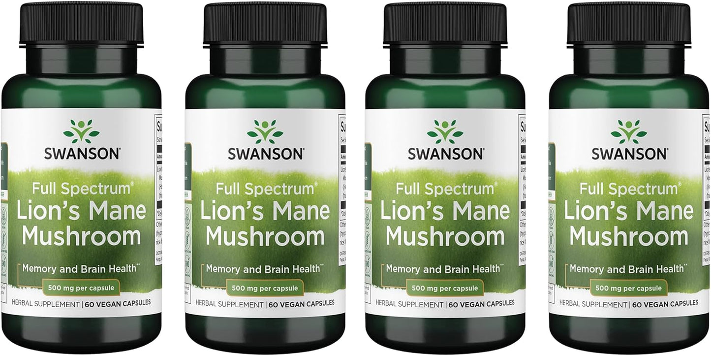 Swanson Full Spectrum Lion's Mane Mushroom for Brain Health