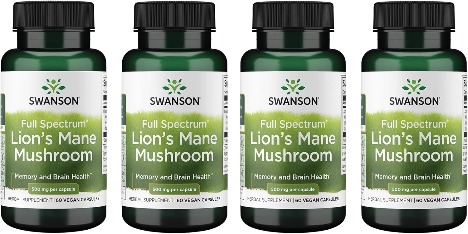 Swanson Full Spectrum Lion's Mane Mushroom for Brain Health