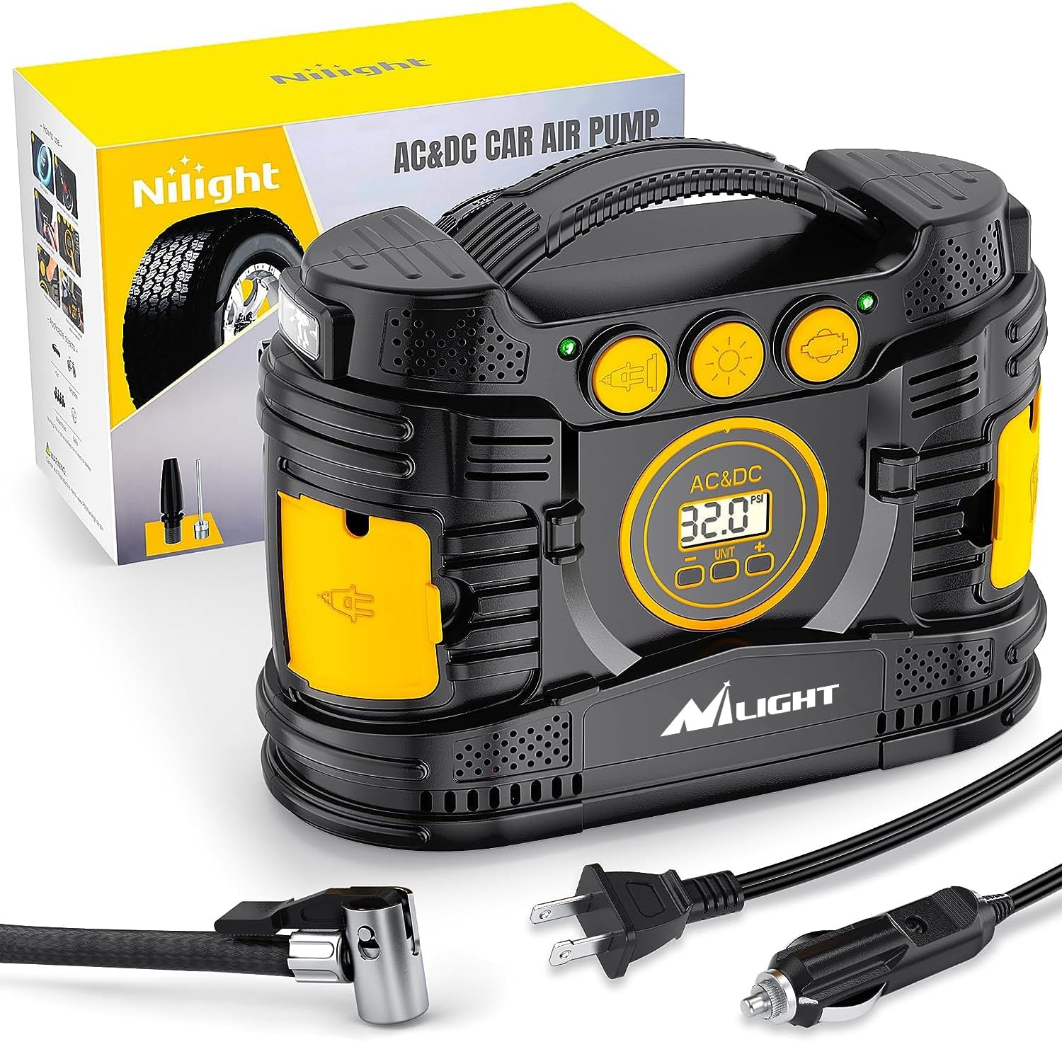 Nilight Dual Power Tire Inflator - Fast Inflate