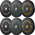 Papababe Weight Plates 2-Inch Bumper Set - Durable Rubber Plates